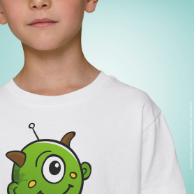 Premium Kinder T-Shirt weiß Textildruck